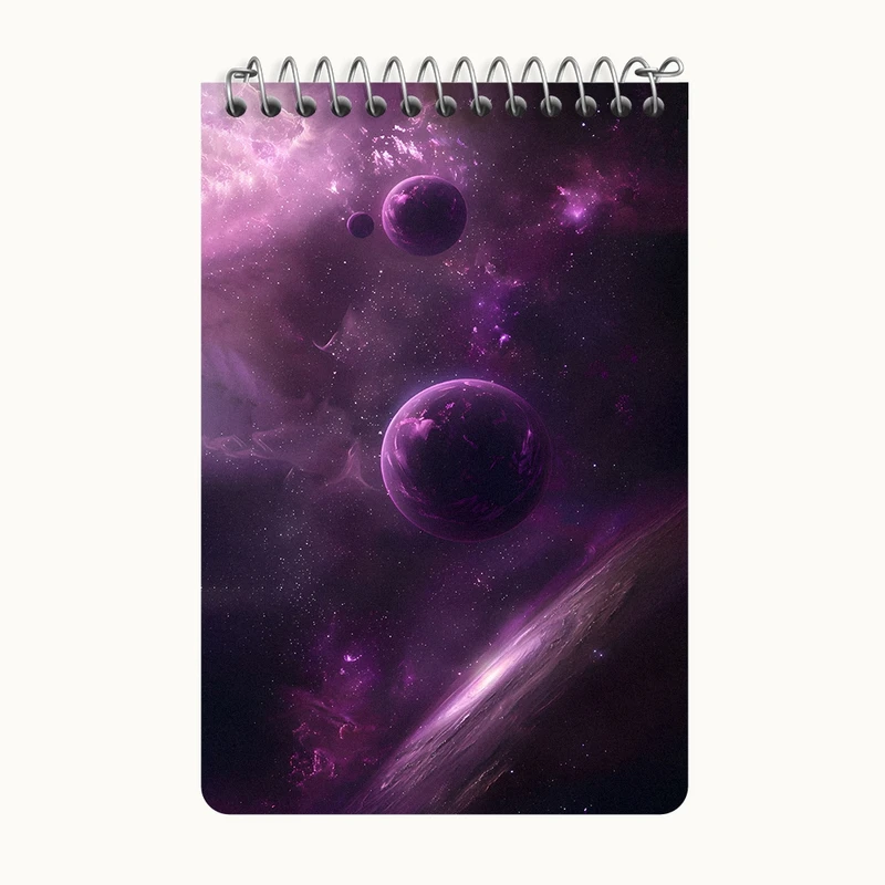 دفتر یادداشت 50 برگ خندالو طرح کهکشان کد F3737