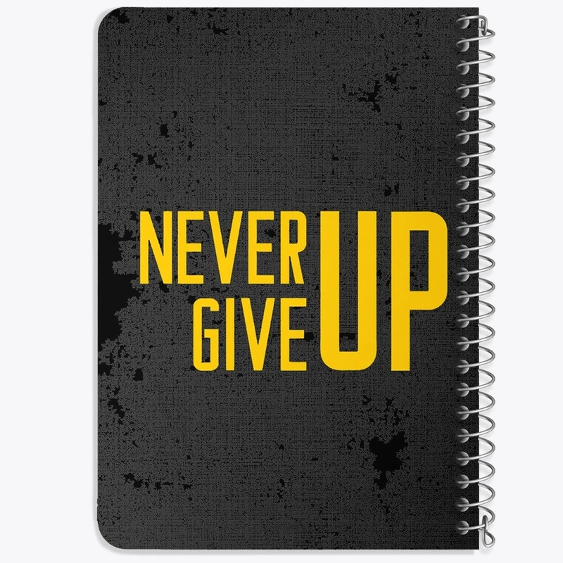 دفتر یادداشت 50 برگ خندالو طرح Never Give Up  کد 10040