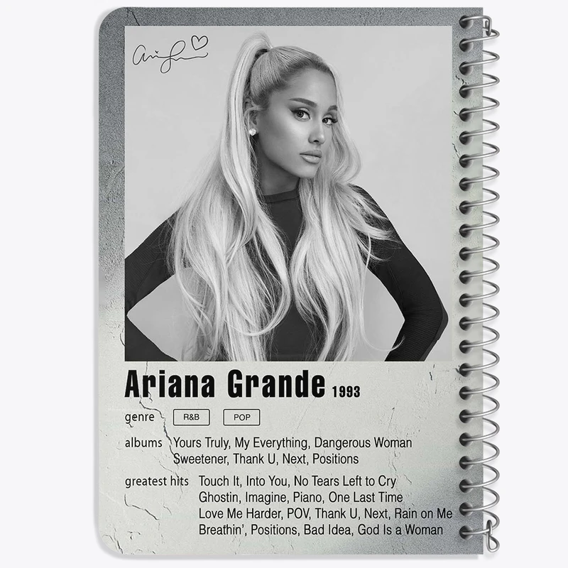 دفتر یادداشت 50 برگ خندالو طرح آریانا گرانده (Ariana Grande) کد F11241