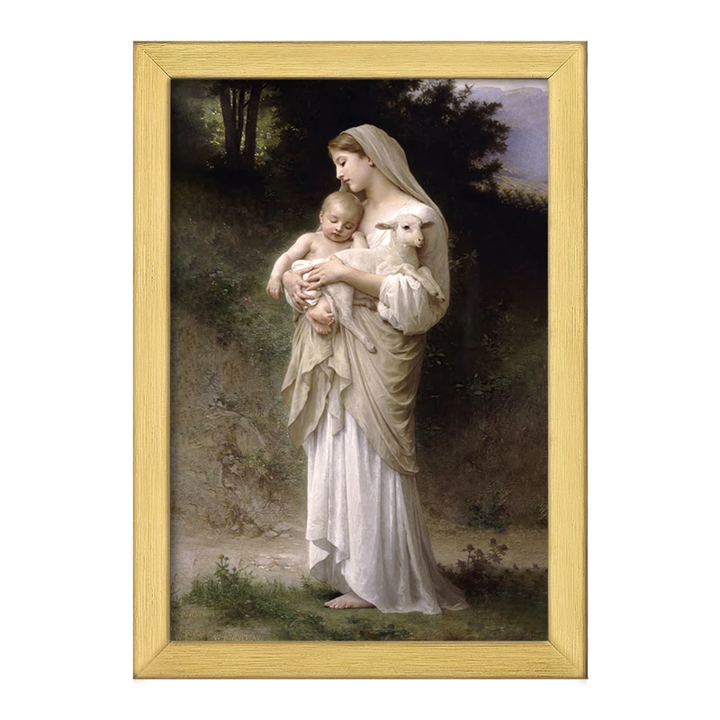 تابلو خندالو طرح نقاشی بی گناهی اثر ویلیام بوگرو کد F12502