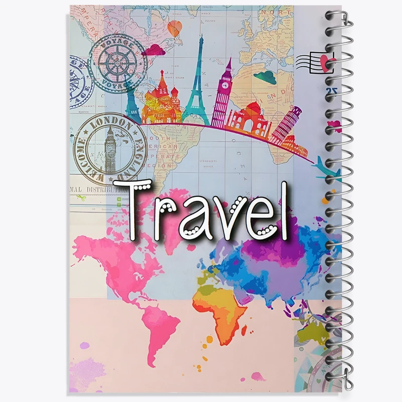 دفتر نقاشی 50 برگ خندالو طرح سفر (travel) کد N6895