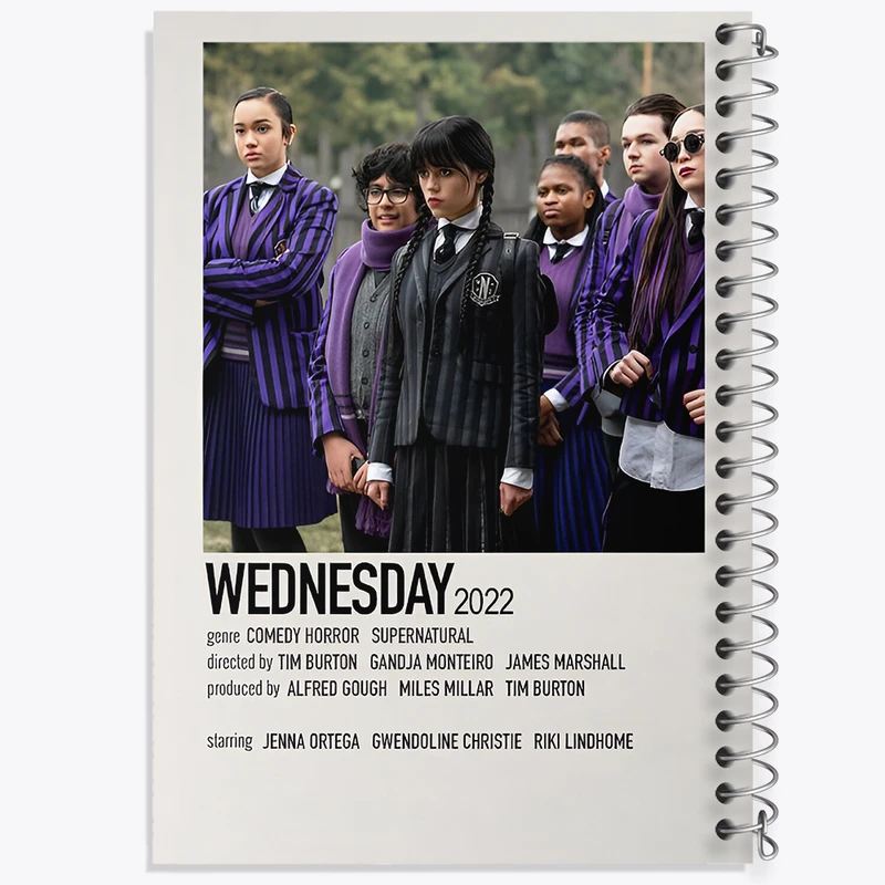 دفتر مشق 50 برگ خندالو طرح ونزدی (Wednesday) کد F13133