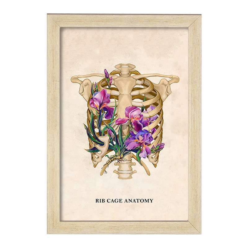 تابلو خندالو طرح آناتومی قفسه سینه (Rib Cage Anatomy) کد F14029