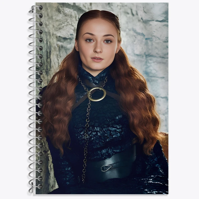 دفتر زبان 50 برگ خندالو مدل دو خط طرح سانسا گیم اف ترونز (Game of Thrones) کد F11123