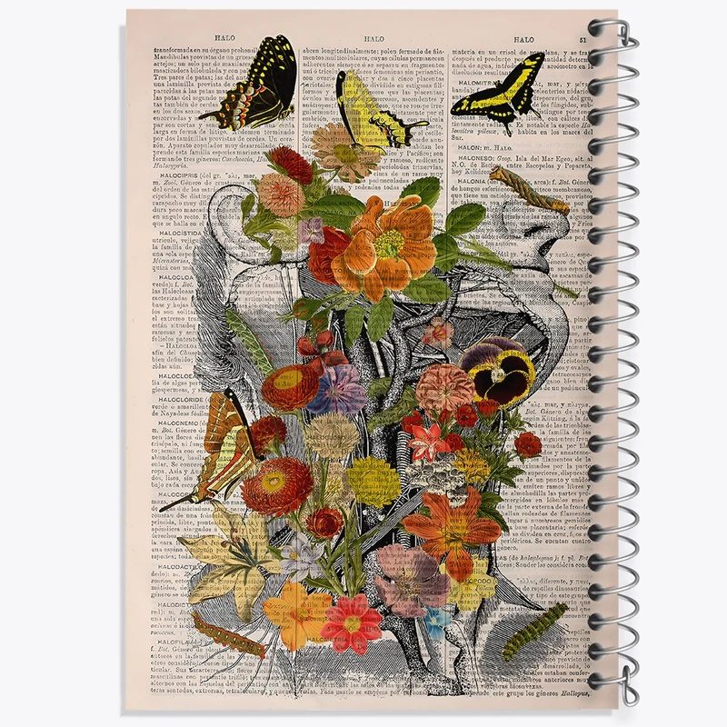 دفتر شطرنجی 50 برگ خندالو طرح آناتومی انسان (Human Anatomy) کد F14036