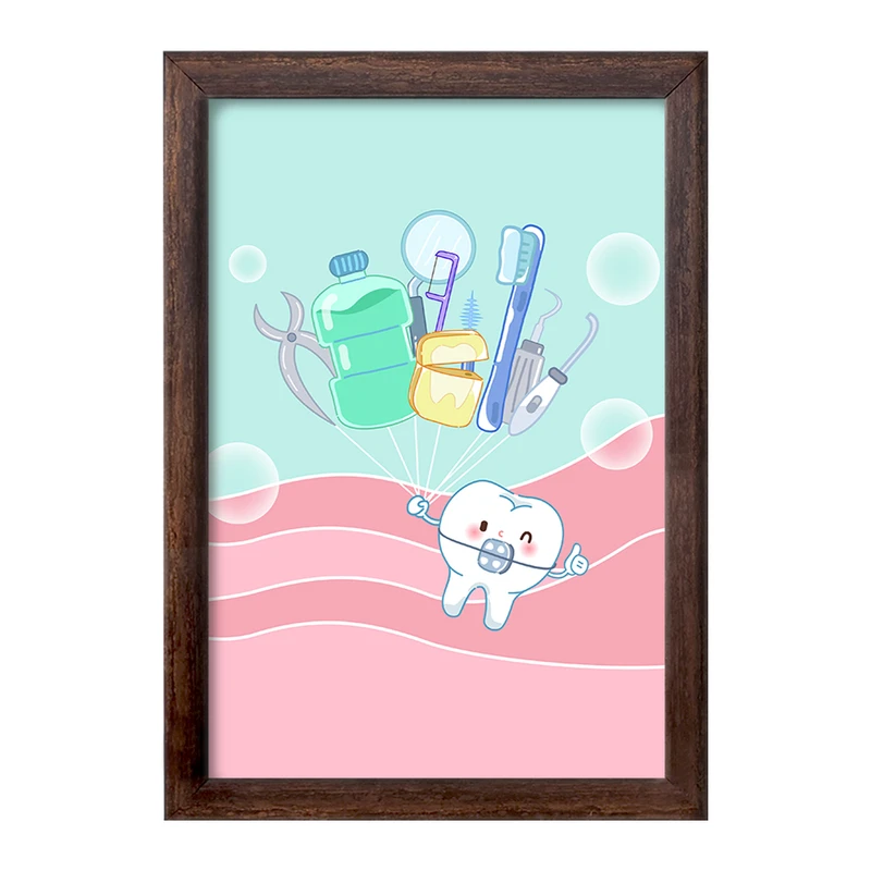 تابلو خندالو طرح دندان و دندان پزشکی کودکانه کد 36717