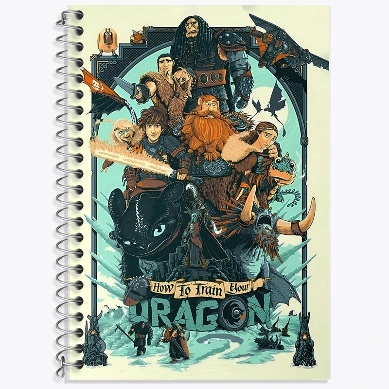 دفتر لغت 50 برگ خندالو طرح چگونه اژدهای خود را تربیت کنیم کد F13572