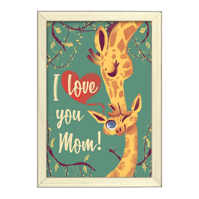 تابلو خندالو طرح دوستت دارم مامان کد 8399