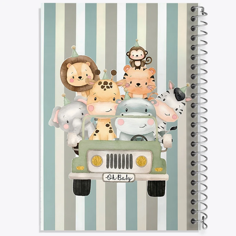 دفتر مشق 100 برگ خندالو طرح حیوانات بامزه کد N6840