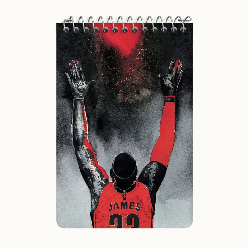 دفتر یادداشت 50 برگ خندالو طرح بسکتبالیست لبرون جیمز کد F11532