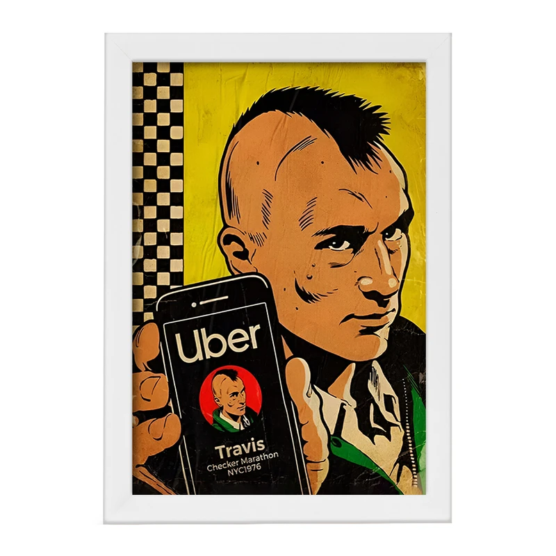 تابلو خندالو طرح راننده تاکسی (Uber) کد F13544