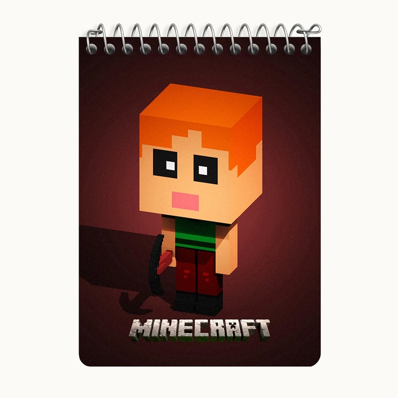 دفتر یادداشت 50 برگ خندالو طرح بازی ماینکرافت (Minecraft) کد N8668