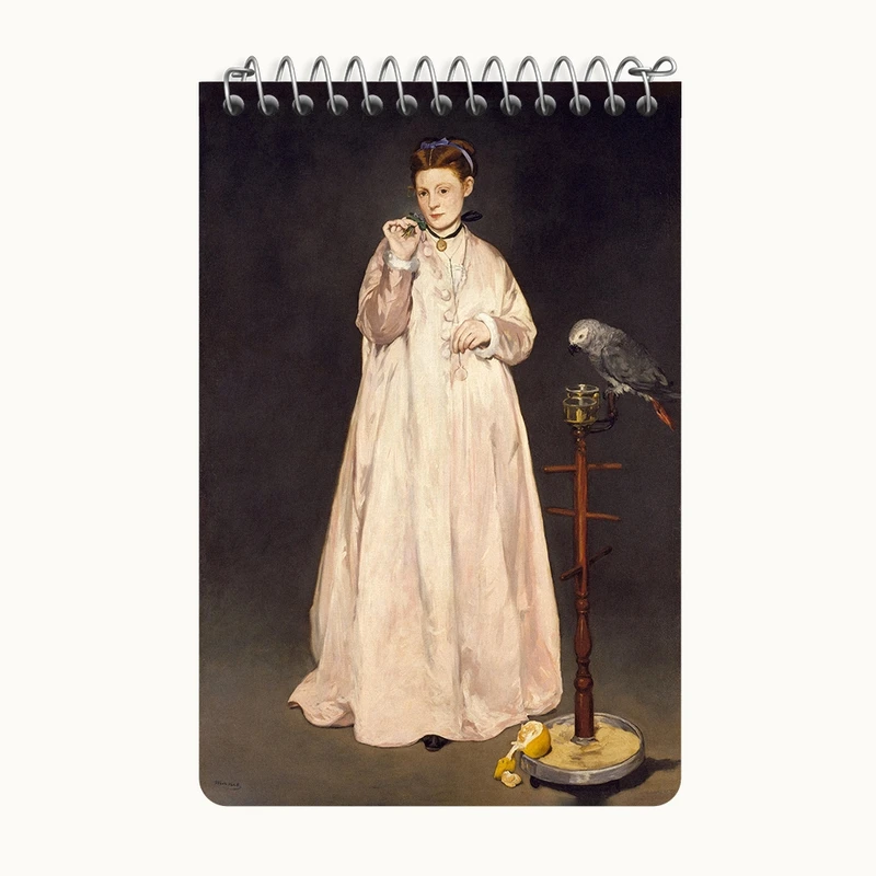 دفتر یادداشت 50 برگ خندالو طرح نقاشی بانوی جوان اثر ادوار مانه در سال 1866 کد F12147