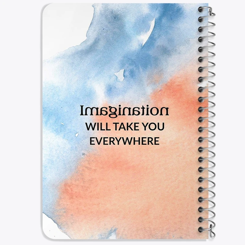 دفتر یادداشت 50 برگ خندالو طرح Imagination Will Take You Everywhere کد F11409