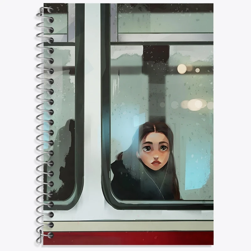 دفتر زبان 50 برگ خندالو مدل سه خط طرح دخترانه کد N6971