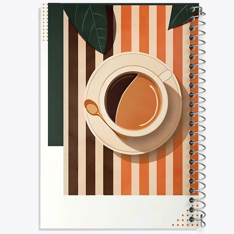 دفتر نقاشی 50 برگ خندالو طرح قهوه (COFFEE) کد F10403