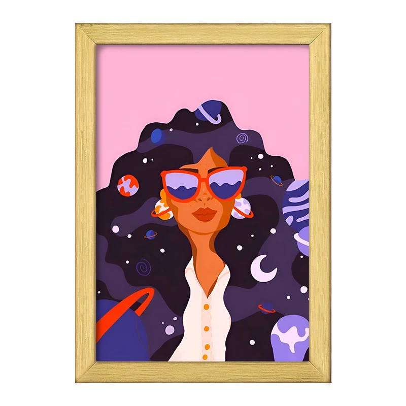 تابلو خندالو طرح دخترانه ی کهکشانی کد F4270