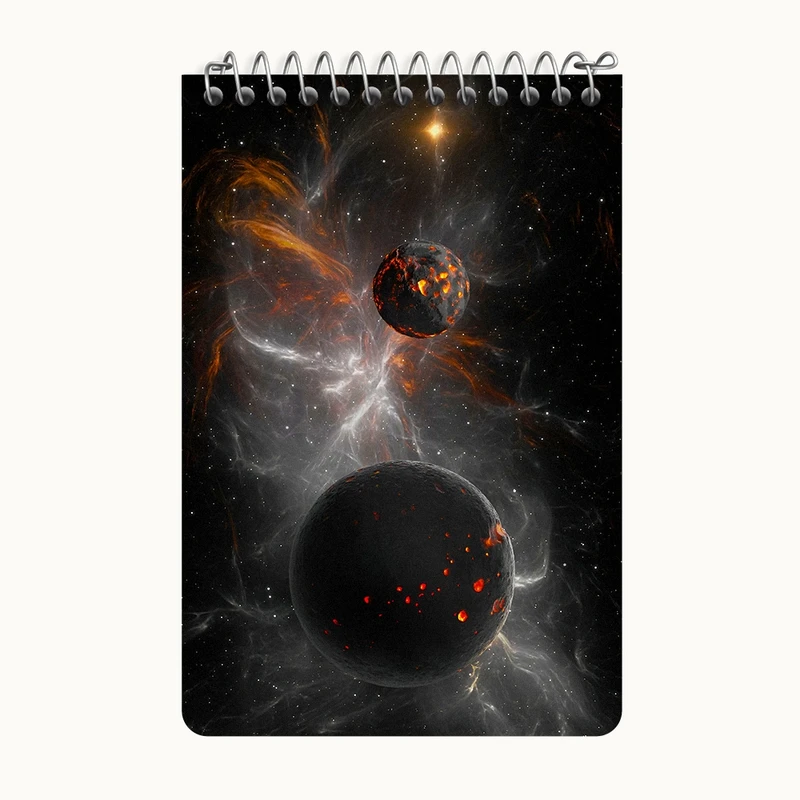 دفتر یادداشت 50 برگ خندالو طرح کهکشان (galaxy) کد F6722