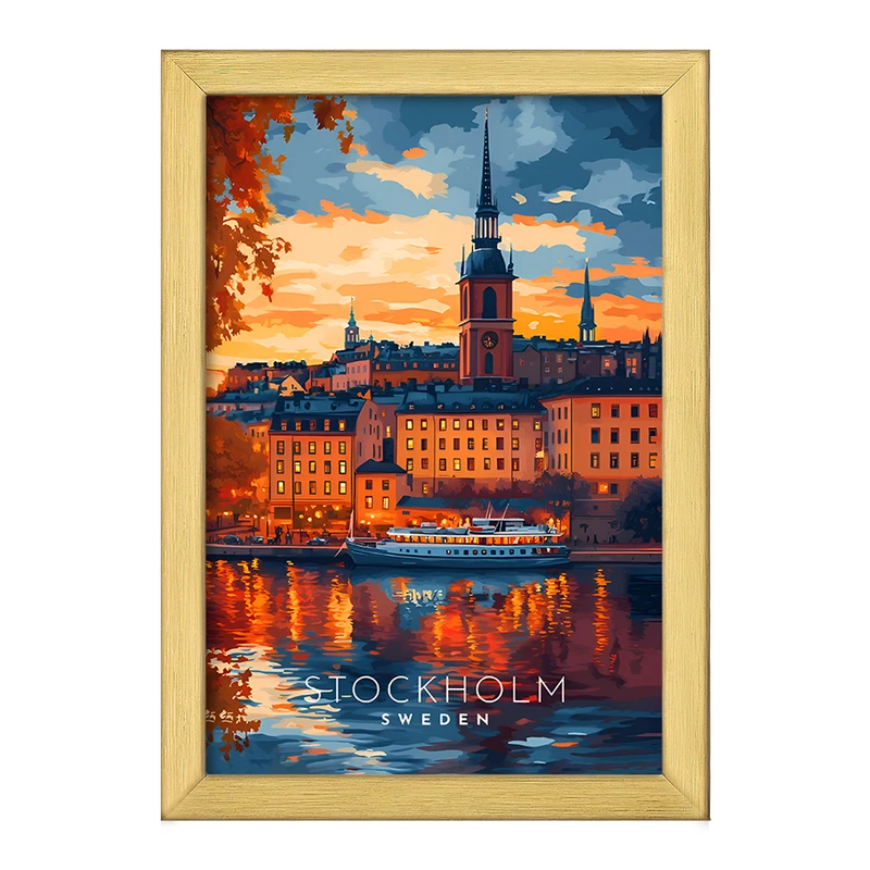 تابلو خندالو طرح استکهلم (Stockholm) کد F12894