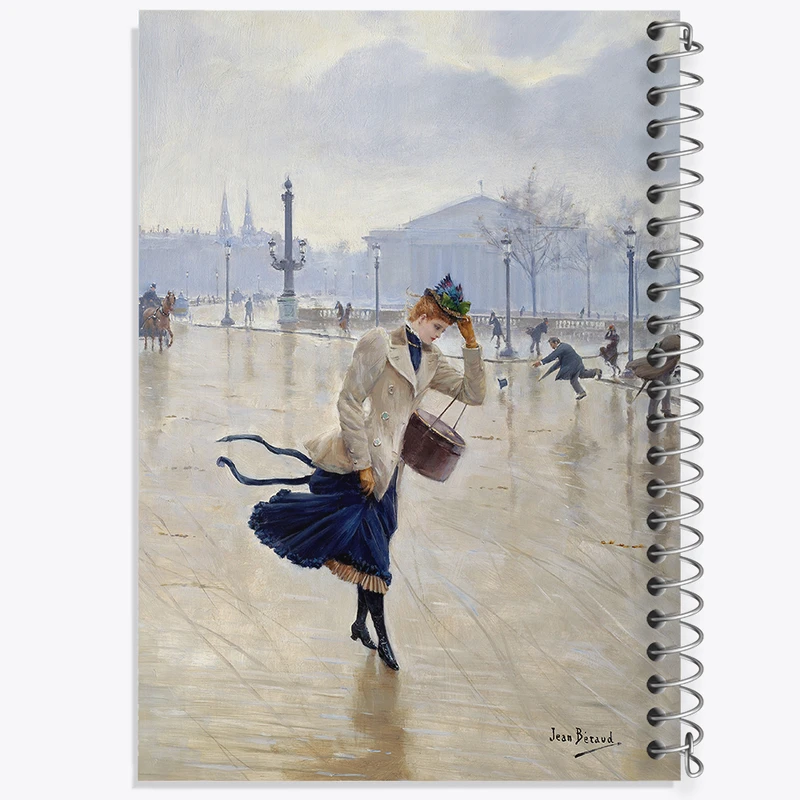 دفتر مشق 50 برگ خندالو طرح نقاشی روز بادی، میدان د لا کنکورد اثر ژان برو کد F12346