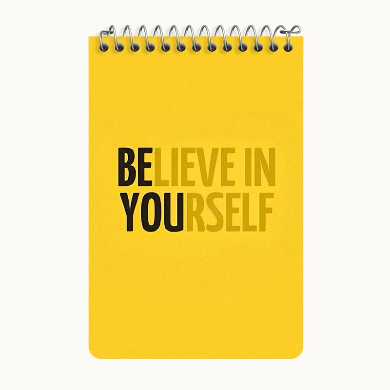دفتر یادداشت 50 برگ خندالو طرح Believe In Yourself کد F3697