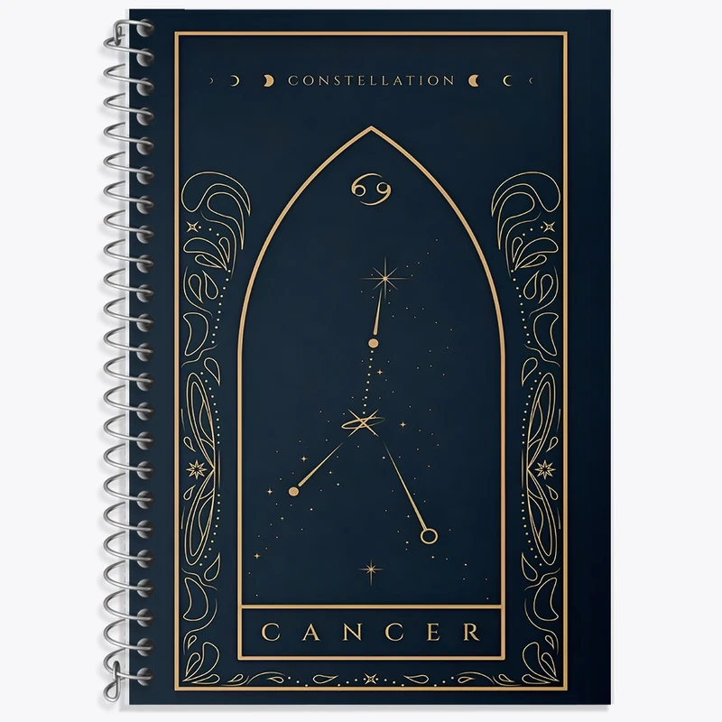 دفتر زبان 50 برگ خندالو مدل سه خط طرح ماه تولد تیر کد F10885