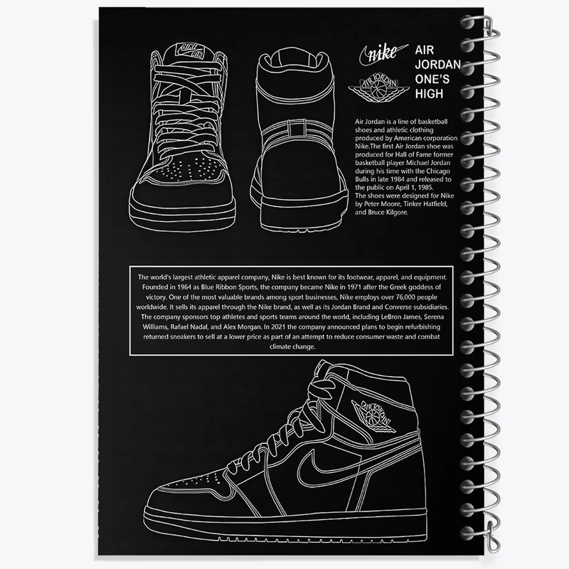 دفتر شطرنجی 50 برگ خندالو طرح کتونی نایک کد F14251