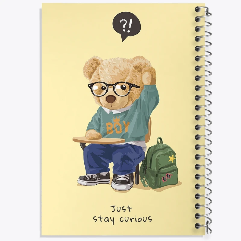 دفتر طراحی 50 برگ خندالو طرح تدی Teddy کد 26146