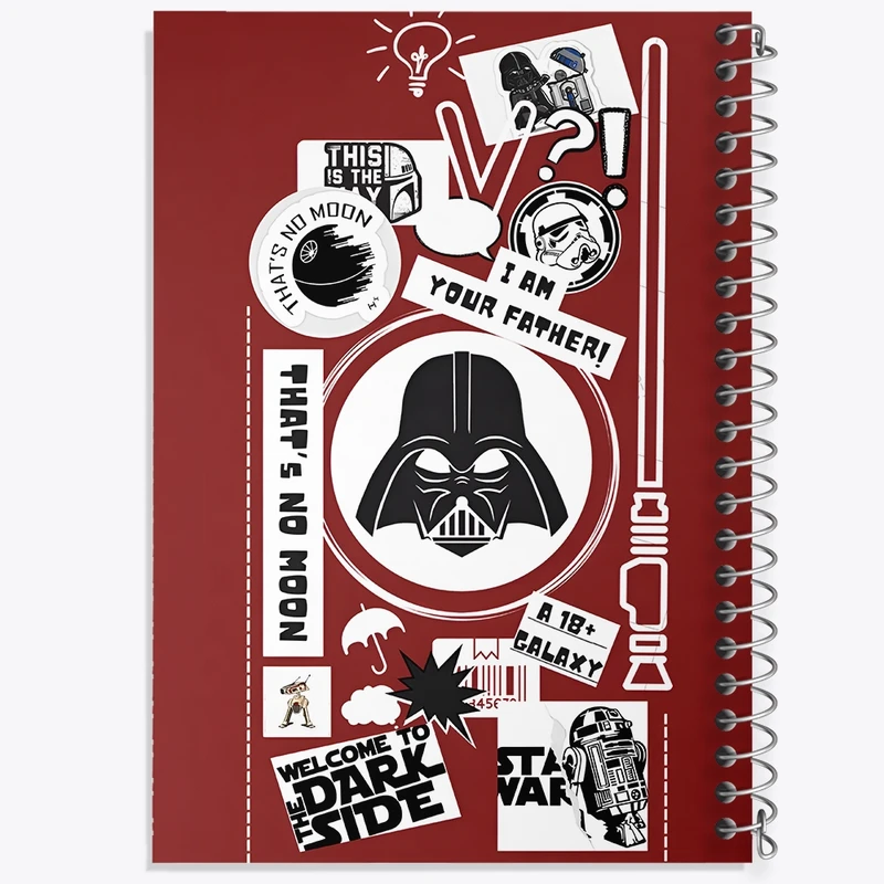 دفتر شطرنجی 50 برگ خندالو طرح جنگ ستارگان (Star Wars) کد F11053