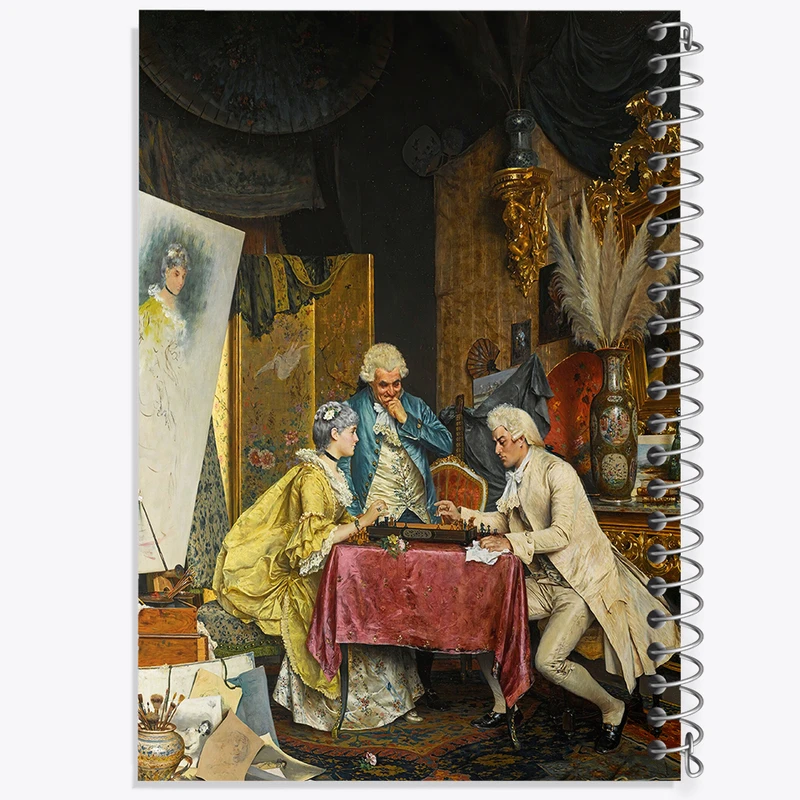 دفتر مشق 50 برگ خندالو طرح نقاشی سالن هنری اثر آرتورو ریچی کد F12121