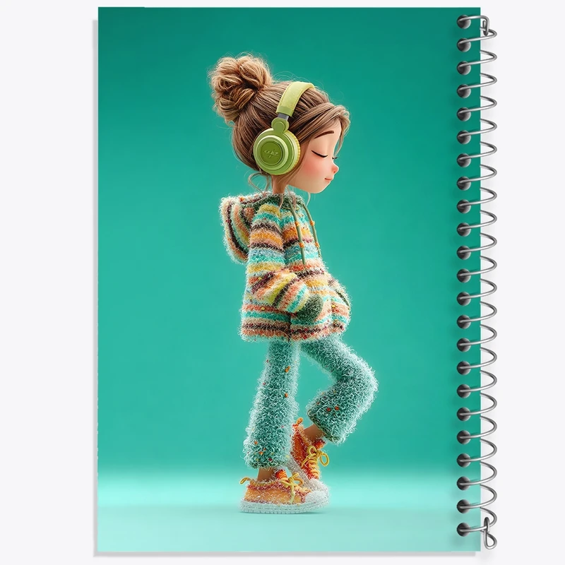 دفتر لیست خرید 50 برگ خندالو طرح دخترانه فانتزی کد N9413