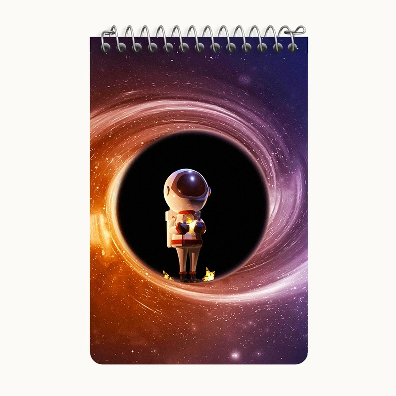 دفتر یادداشت 50 برگ خندالو طرح فضانورد کد F6441