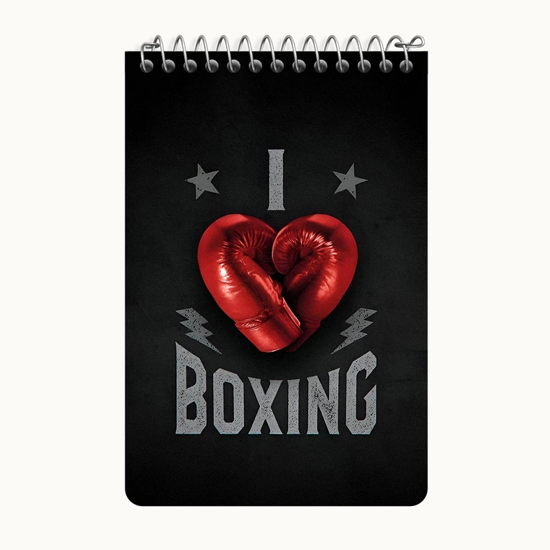 دفتر یادداشت 50 برگ خندالو طرح بوکس (Boxing) کد F7036
