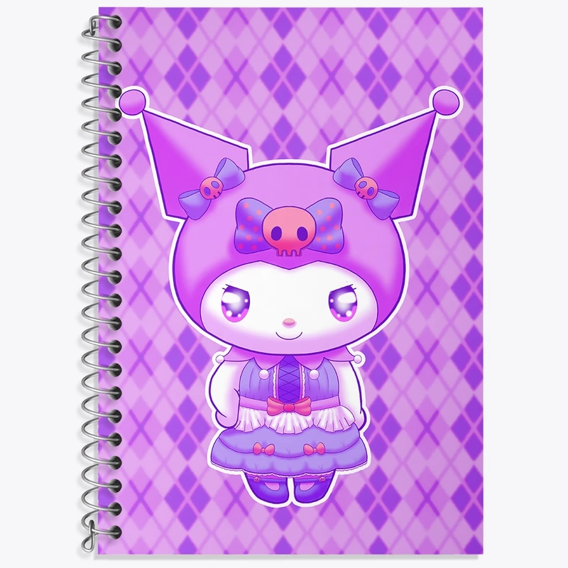 دفتر لغت 50 برگ خندالو طرح کرومی (Kuromi) کد N7803