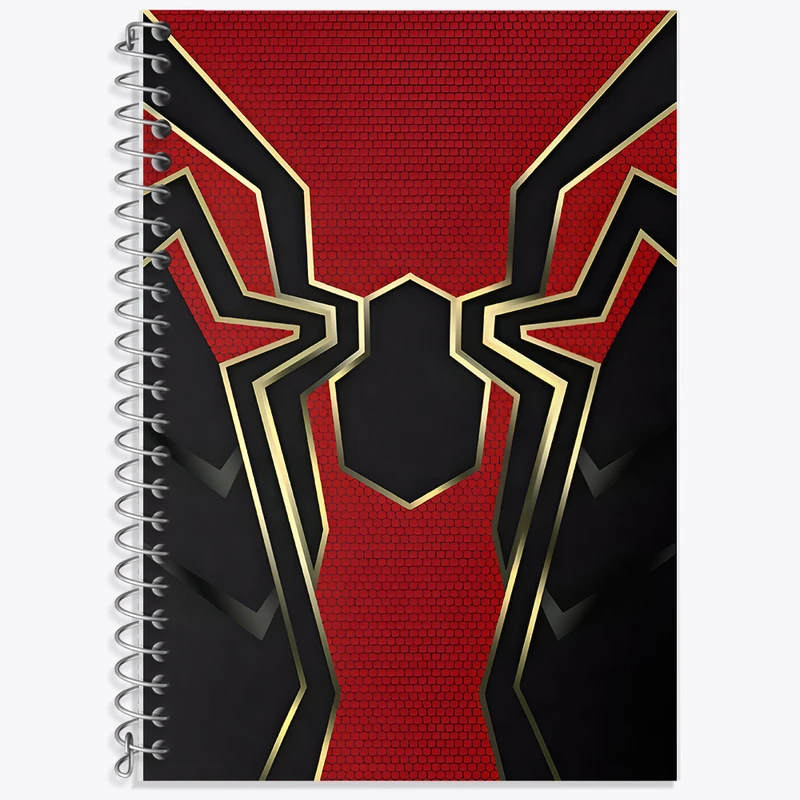 دفتر زبان 50 برگ خندالو مدل دو خط طرح مرد عنکبوتی کد F9132