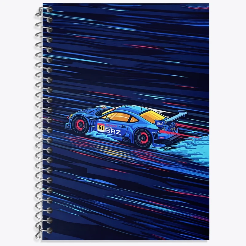 دفتر زبان 50 برگ خندالو مدل سه خط طرح ماشین مسابقه ای کد F4857