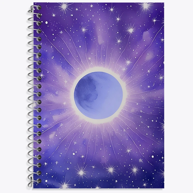 دفتر زبان 50 برگ خندالو مدل دو خط طرح ماه و ستاره کد N7441