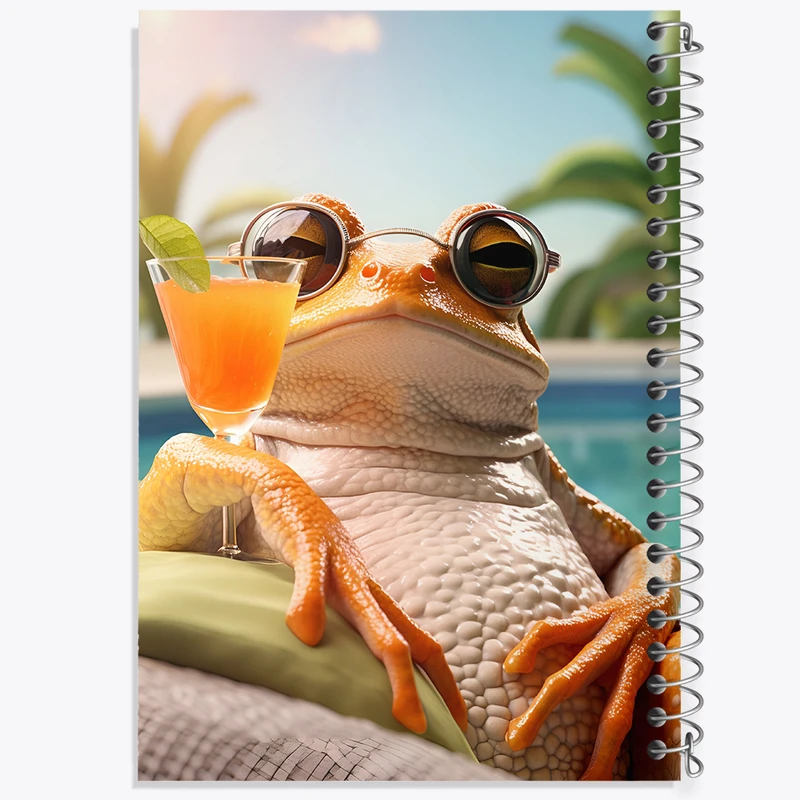 دفتر مشق 50 برگ خندالو طرح قورباغه کد F10065