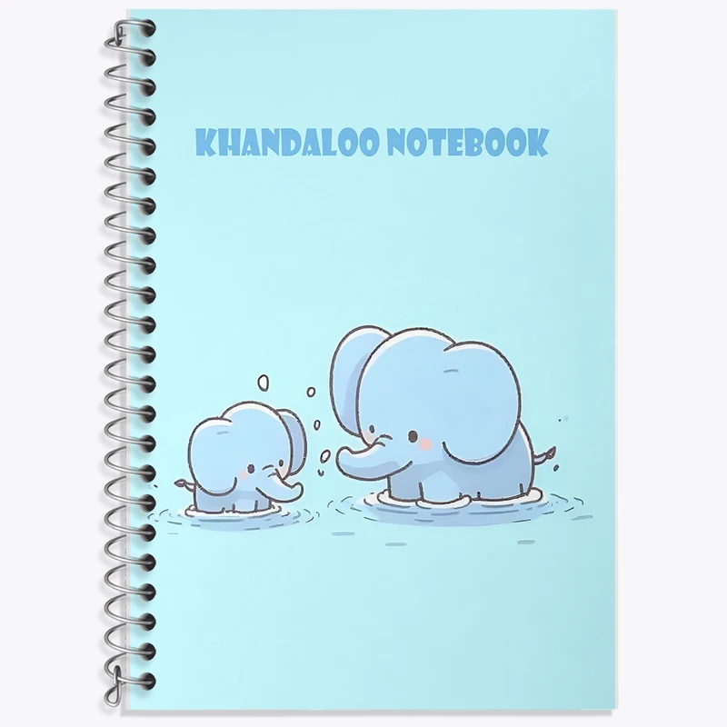 دفتر زبان 50 برگ خندالو مدل سه خط طرح حیوانات بامزه کد N7394