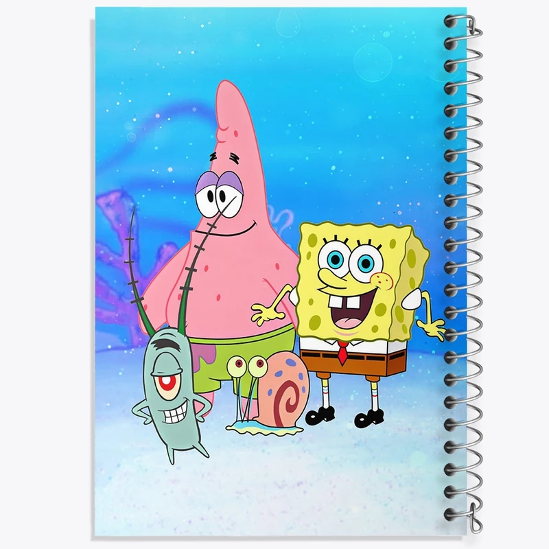 دفتر طراحی 50 برگ خندالو طرح باب اسفنجی  کد 4744