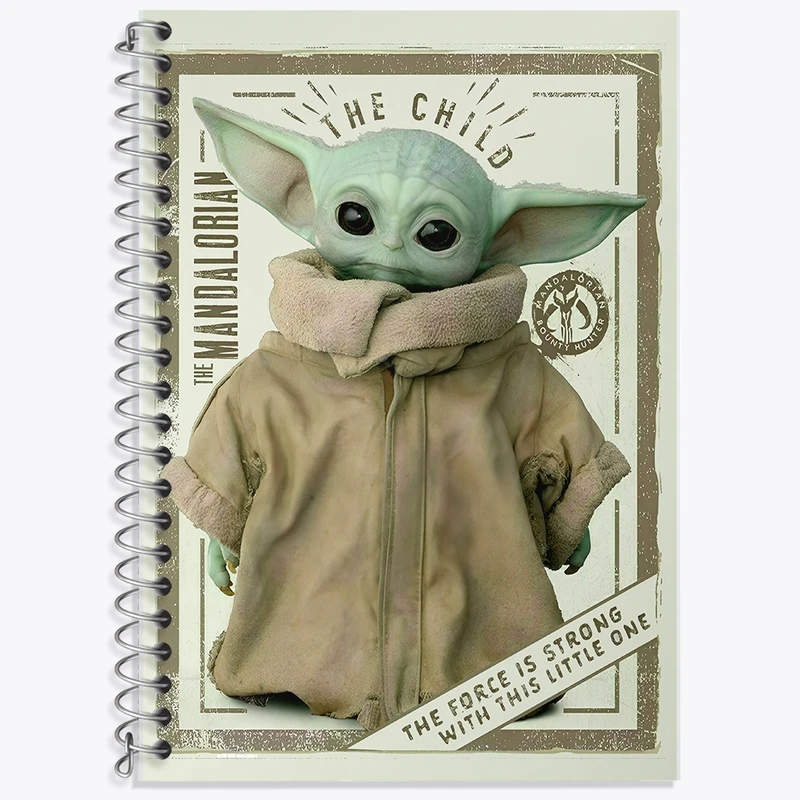 دفتر زبان 50 برگ خندالو مدل سه خط طرح بیبی یودا کد F10754