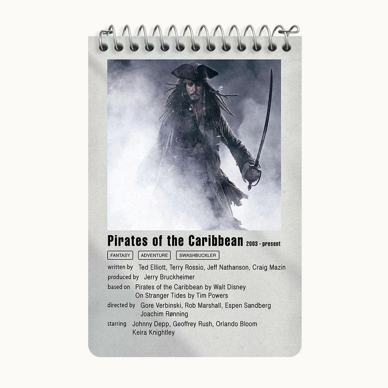 دفتر یادداشت 50 برگ خندالو طرح دزدان دریایی کارائیب (Pirates of the Caribbean) کد F11911