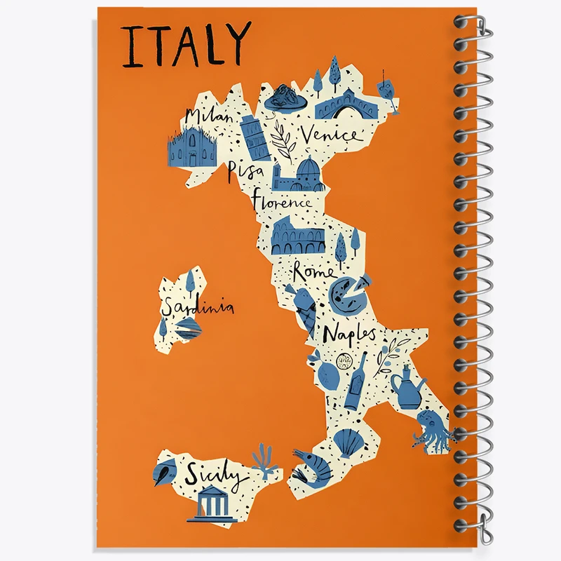 دفتر نقاشی 50 برگ خندالو طرح ایتالیا (Italy) کد F14368