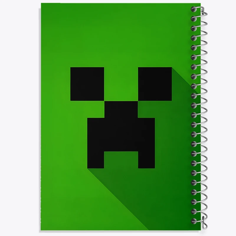 دفتر ژورنال نویسی 50 برگ خندالو مدل نقطه ای طرح ماینکرافت (Minecraft) کد F3502