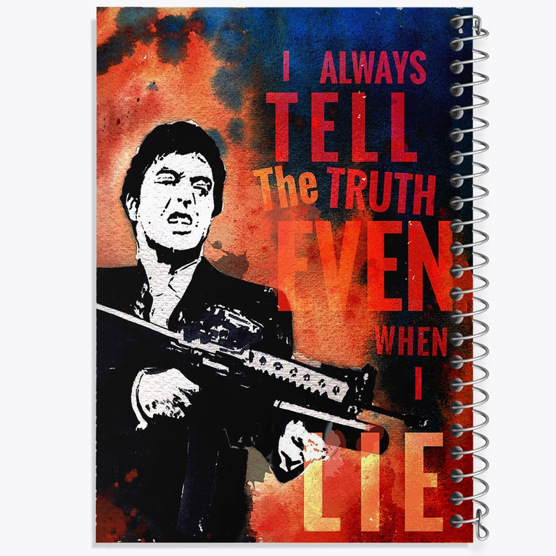 دفتر مشق 50 برگ خندالو طرح صورت زخمی (The Scarface) کد F11360