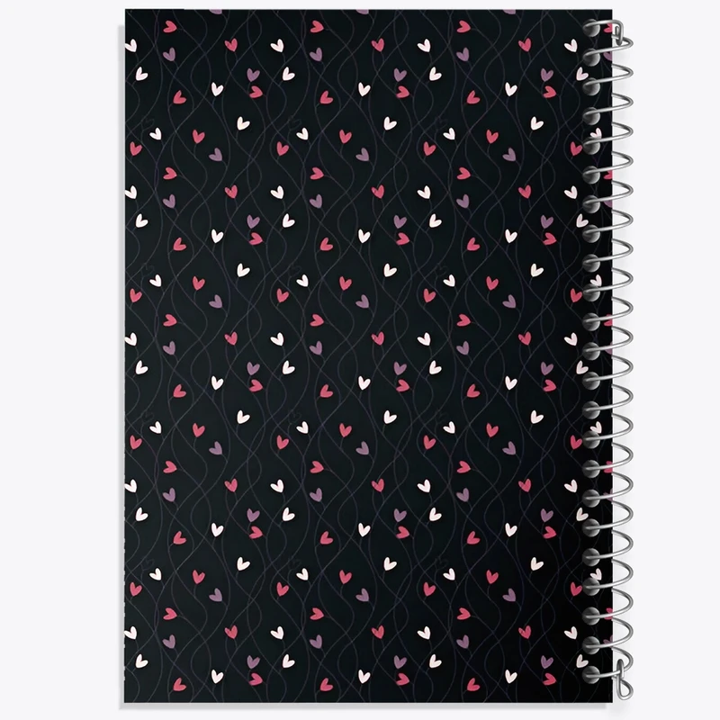 دفتر طراحی 50 برگ خندالو طرح پترن قلبی کد N6063