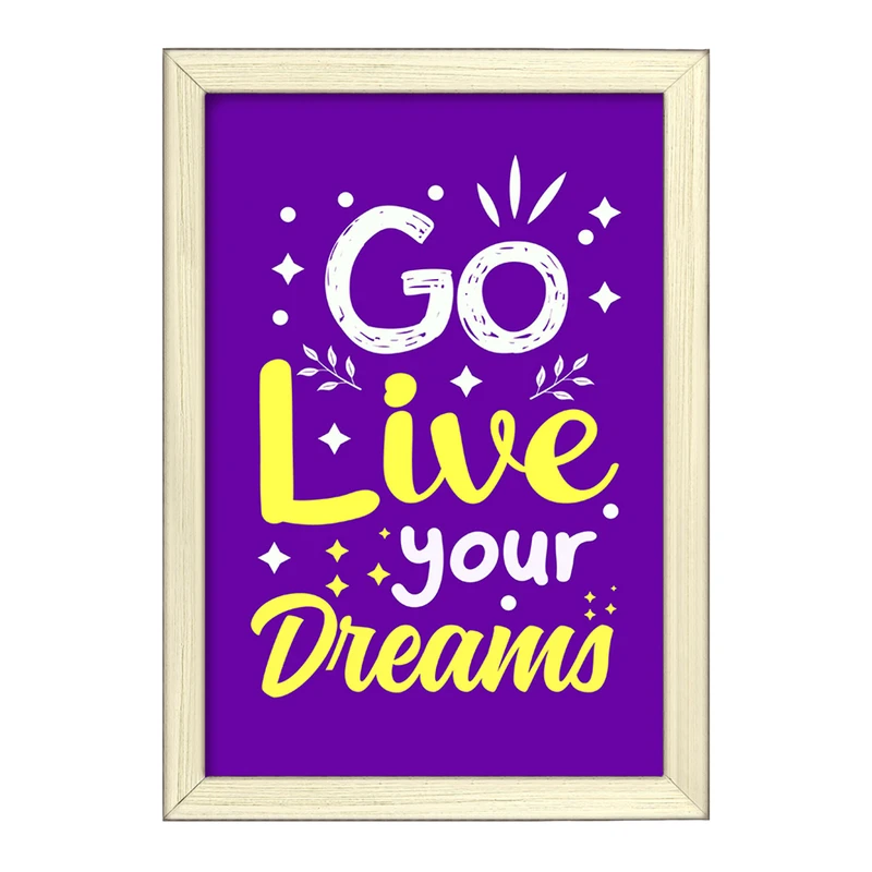 تابلو خندالو طرح Go Live Your Dreams کد F1500