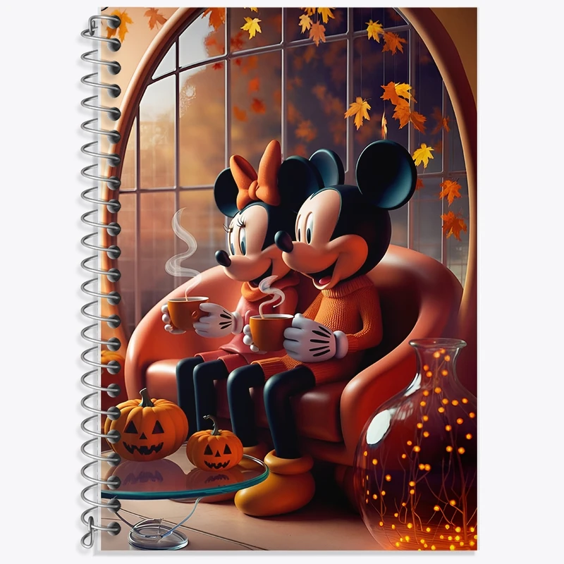 دفتر زبان 50 برگ خندالو مدل سه خط طرح میکی موس کد F8874