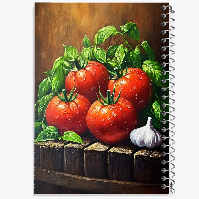 دفتر ژورنال نویسی 50 برگ خندالو مدل نقطه ای طرح گوجه کد F12088