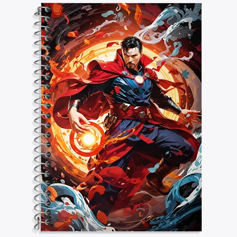 دفتر زبان 50 برگ خندالو مدل سه خط طرح دکتر استرنج مارول (Marvel) کد F4753